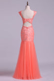 Off The Shoulder Prom Dresses Mermaid Floor Length With Beading