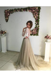 Long Puff Sleeves Prom Dresses Appliques See Through Evening Prom SJSP2HJK88Z