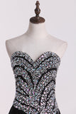 Prom Dresses Sweetheart Chiffon With Beads And Slit A Line