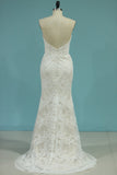 Wedding Dresses Mermaid Lace With Removable Train Cathedral Train