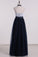 Halter With Beading A Line Prom Dresses Tulle & Lace Floor Length