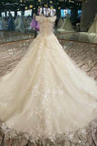 Excellent New Arrival Off The Shoulder A Line With Crystals Tulle Wedding Dresses