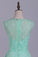 V-Neck A Line Above Knee Length Lace Bridesmaid Dresses