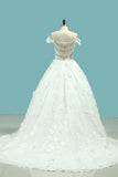 Wedding Dresses Off The Shoulder A Line Tulle With Applique