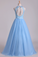 Halter A Line/Princess Prom Dresses With Long Tulle Skirt