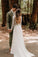 A Line Long Sleeves Top Lace Beach Bohemian Wedding Dresses with SJS20381