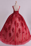 Sexy Bateau A-Line Prom Gown Sweep Train With Beads And Applique Burgundy