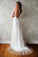 A Line Special Tulle Elegant Short Sleeve Long Wedding Dresses