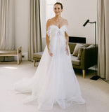 A Line Special Sleeveless Elegant Long Wedding Dresses