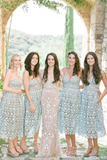 Hot Sale Elegant Wedding Party Dresses Lace Modern Bridesmaids Dresses