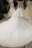 Ball Gown Wedding Dresses Court Train Bateau Top Quality Lace