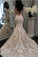 Mermaid/Trumpet Long Sleeves Court Train Tulle With Applique Zipper Back