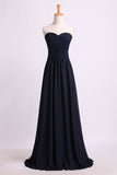 Enchanted Sweetheart Prom Dresses A Line Floor Length Chiffon&Lace