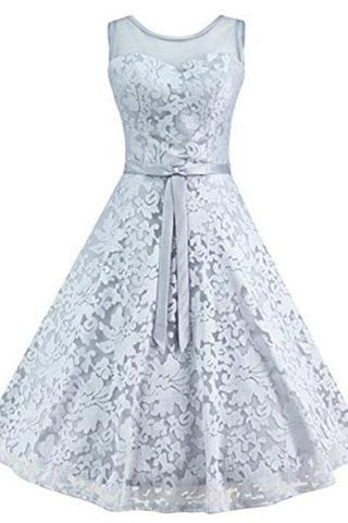 Elegant Floral Lace Cap Sleeve Bridesmaid Prom Dress JS206