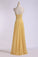 A-Line Chiffon Bridesmaid Dress Strapless Long Prom Evening Gown