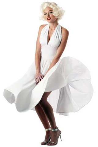 A Line Sexy White Halter Sleeveless Knee Length Homecoming Dress