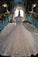 New Arrival Short Sleeves Wedding Dresses With Appliques And Sequins Lace Up Tulle