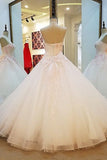 New Arrival Sweetheart A Line Luxurious Wedding Dresses Lace Up With Beads Sequins Handmade Flowers