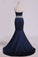 Evening Dresses Sweetheart Mermaid Court Train Satin With Beads