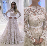 Long Sleeve Lace Fashion Bridal Dress Sexy Custom Made Evening Dress Prom Dresses JS754