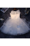 Tulle Homecoming Dresses Scoop With Applique A Line Short/Mini