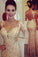 Scoop Mermaid Prom Dresses Sequins With Applique Floor Length Long Sleeves