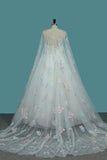 Ball Gown Scoop Wedding Dresses Tulle With Applique