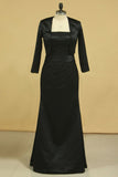 Mother Of The Bride Dresses Strapless Satin With Applique And Jacket Mermaid