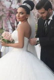 Sweetheart Wedding Dresses Ball Gown Tulle With Beading Court Train