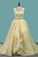 Organza A Line Scoop Wedding Dresses With Beading Court Train