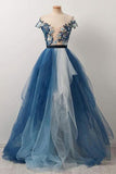 Gorgeous Off The Shoulder Gradient Prom Dress With Appliques