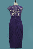 Sheath V Neck Chiffon Mother Of The Bride Dresses With Beads And Applique