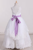 New Arrival A Line Flower Girl Dresses Scoop With Beading