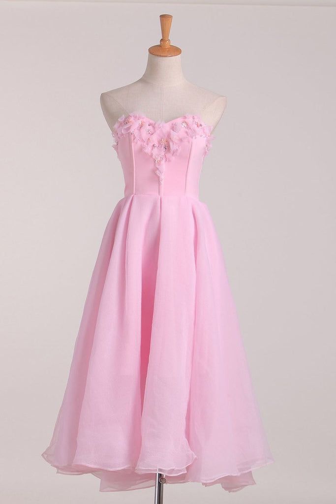 Homecoming Dresses A Line Sweetheart Chiffon With Beading