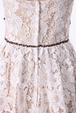 Lace Spaghetti Straps Homecoming Dresses A Line Above Knee Length