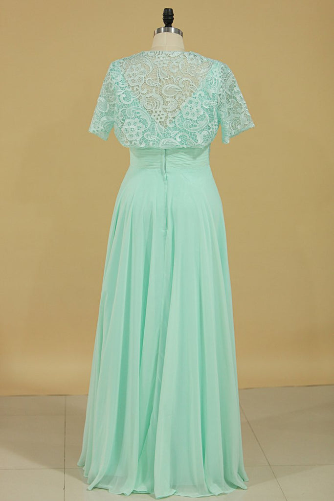 New Arrival Mother Of The Bride Dresses A Line Straps Chiffon & Lace With Jacket