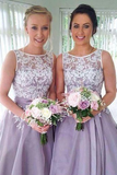 Lace Rustic Chiffon Bridesmaid Dresses Short Prom Dresses