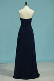 New Arrival Bridesmaid Dresses Sweetheart Chiffon With Satin Bodice A Line