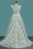 Lace Scoop Asymmetrical Prom Dresses A Line Zipper Up