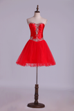 Collection Homecoming Dresses A Line Sweetheart Beading Short Ruffles