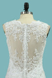 New Arrival V Neck Wedding Dresses Tulle Mermaid With Applique And Beads
