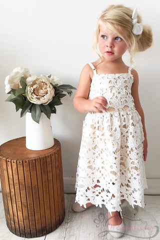 Hot Selling Flower Girl Dresses A-line With Lace Applique Girl Dresses