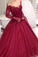 Charming Prom Dress Long Prom Dress Gowns Long Sleeve Tulle Evening Dress Women Dress JS844