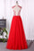 New Arrival A Line Scoop Prom Dresses Tulle With Applique And Beads