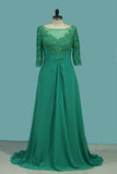 New Arrival Mother Of The Bride Dresses Bateau A Line Chiffon With Applique
