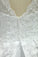 A Line Long Sleeves White Lace Appliques Satin Beads Open Back Wedding Dresses JS815