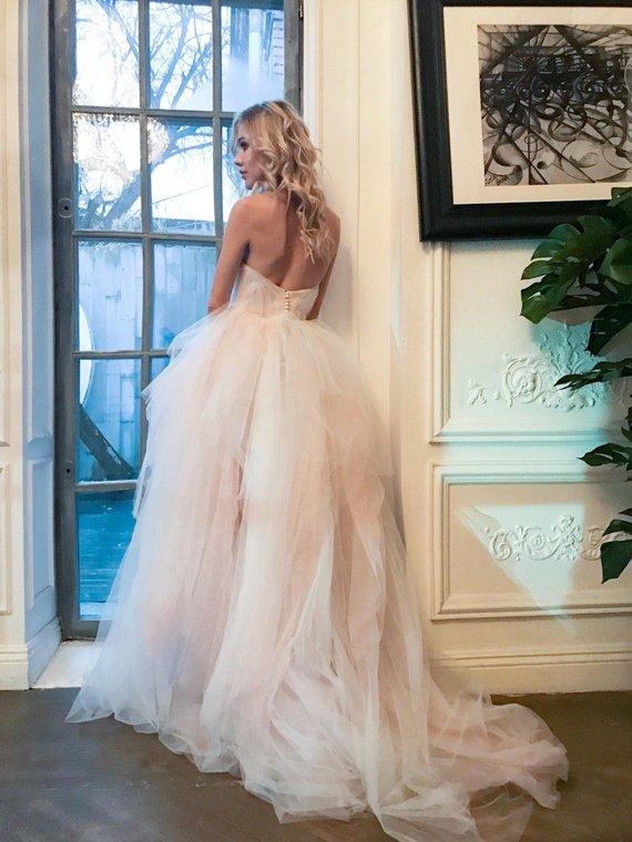 Chic A Line Sweetheart Long Modest Tulle Wedding Dresses