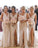 A Line Chiffon V Neck Ruffles Bridesmaid Dresses Long With Slit Prom Dresses