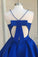 A Line Green Spaghetti Straps V Neck Satin Open Back Homecoming Dresses with Pockets H1299