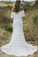 A Line Off the Shoulder Ivory Lace Beach Wedding Dresses Chiffon Bridal Dress W1096